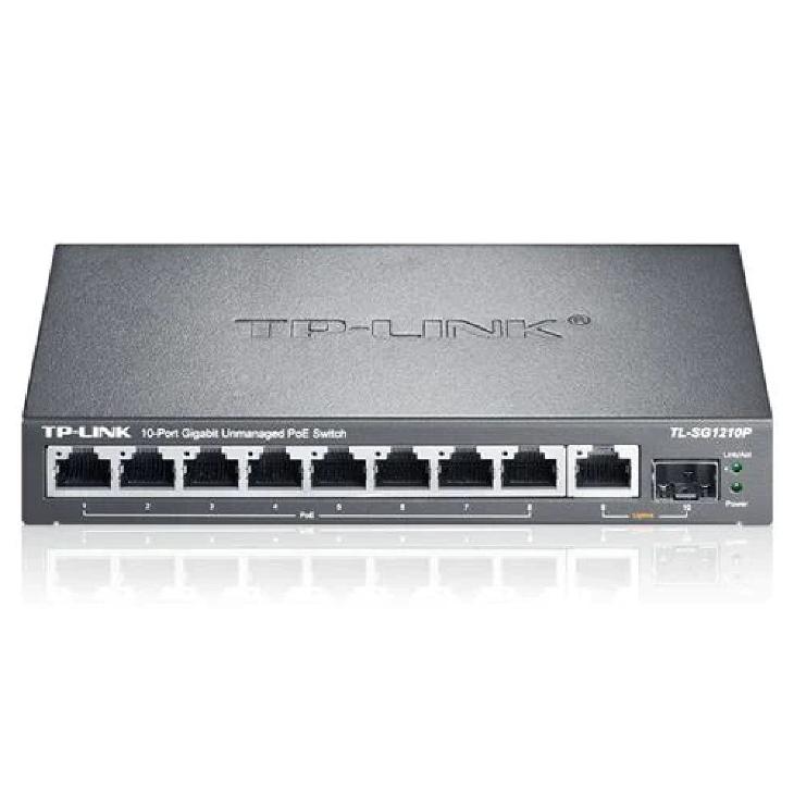 TP-LINK SWITCH GIGABIT 10 PUERTOS POE+ 63W 1 PUERTO ES SFP