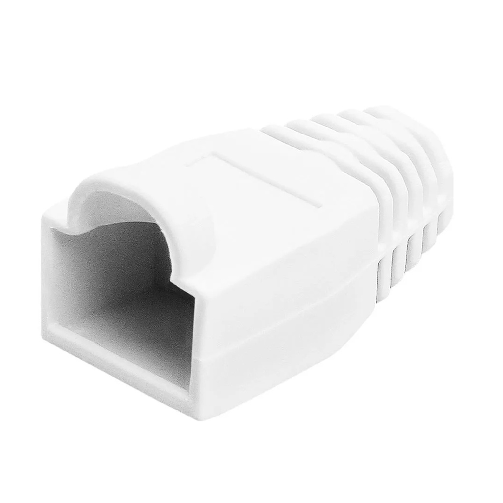 Bota Para Patch-Cord Rj-45 Blanco Bolsa De 50