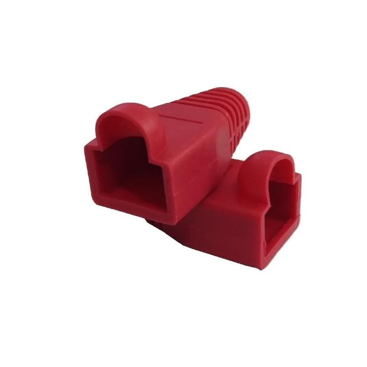 Bota Para Patch-Cord Rj-45 Rojo Bolsa De 50