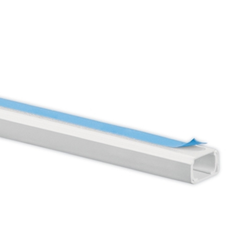 CANALETA 13X7 BLANCO 2 MT CON ADHESIVO BLANCA