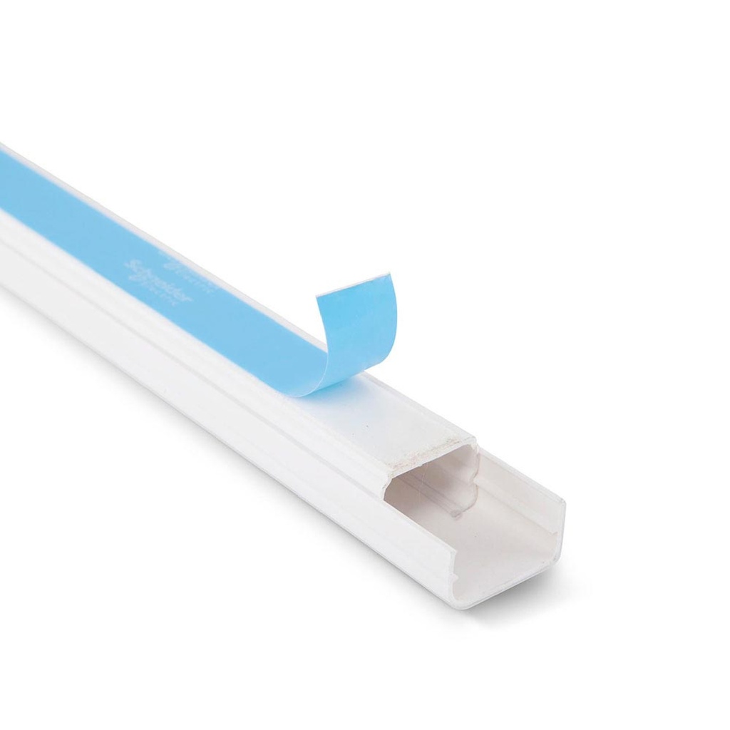 CANALETA 15X10 BLANCO 2 MT CON ADHESIVO BLANCA