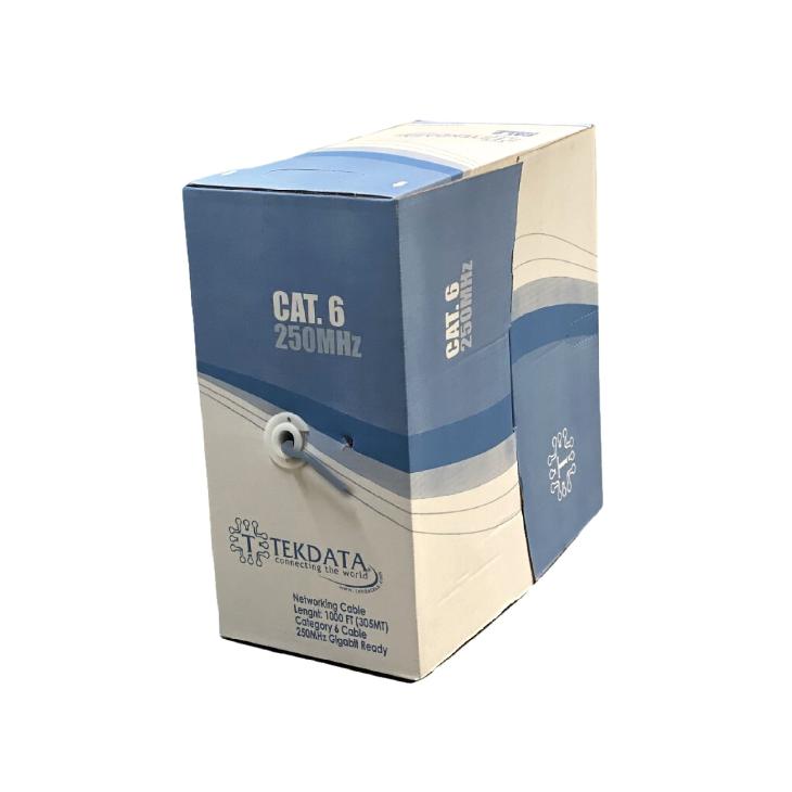 Cable Utp Cat 6 1000' Ft 250 Mhz Gris