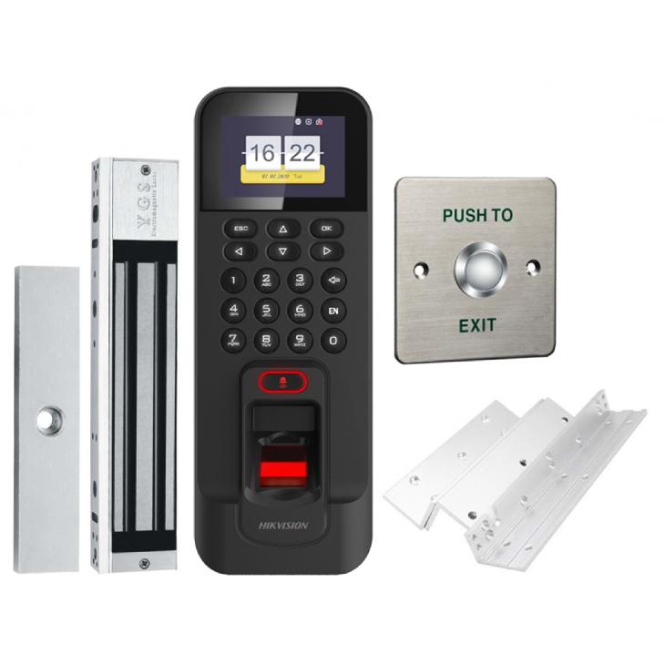 KIT CONTROL DE ACCESO HIKVISION/IMAN 600LB/BRACKET/BOTTON