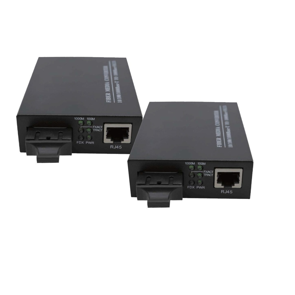 Kit Media Converters Bidi Gigabit 10/100/1000 SC 20km 