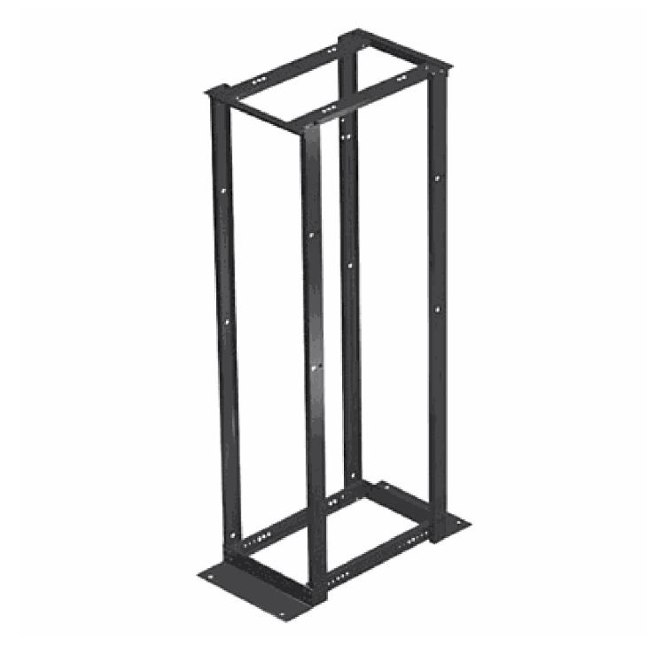 Rack  Metalico Doble 7 Pies Negro 45 U  Ajustable