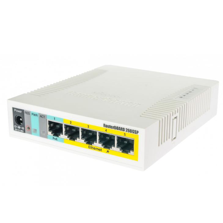 RouterBoard Mikrotik 5 Gigabit Ports, Sfp, Poe out