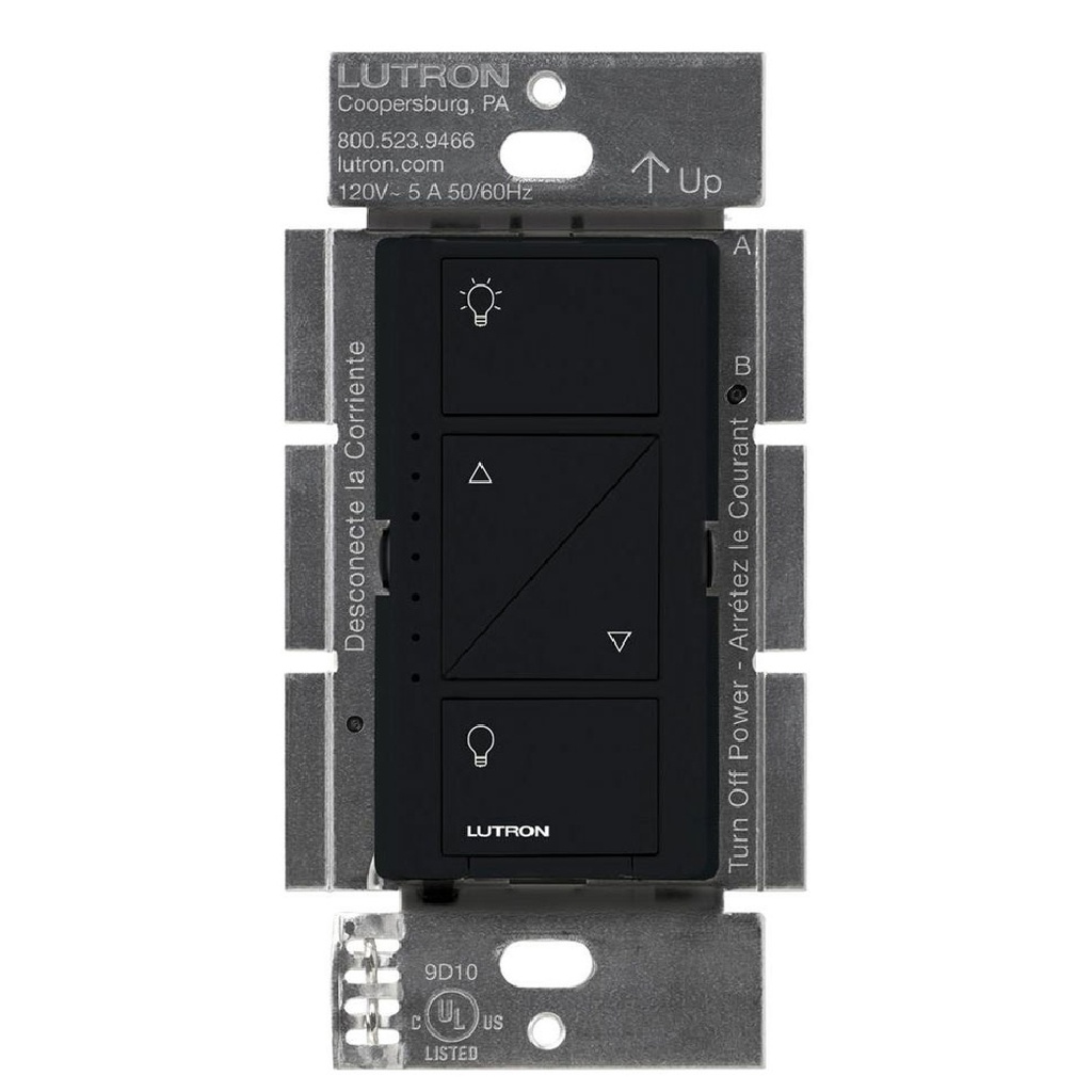 Lutron Caseta Wireless In-Wall 1000w Light Dimmer Pro Black