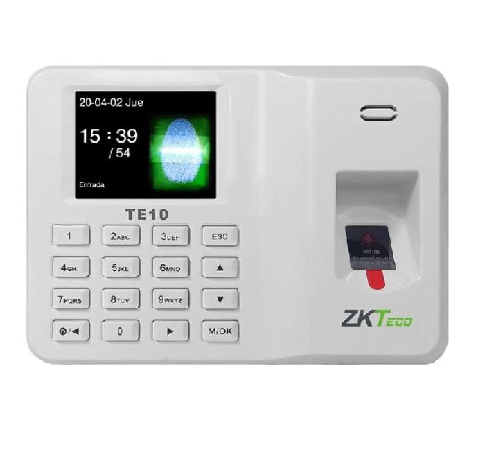 ZK-TECO TE10 CONTROL DE ASSITENCIA 2.4 TFT" BIOMETRICO 500 HUELLAS
