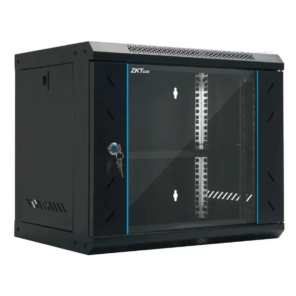 ZK-TECO GABINETE 9U DE PARED FIJO 18'' DE PROFUNDIDAD