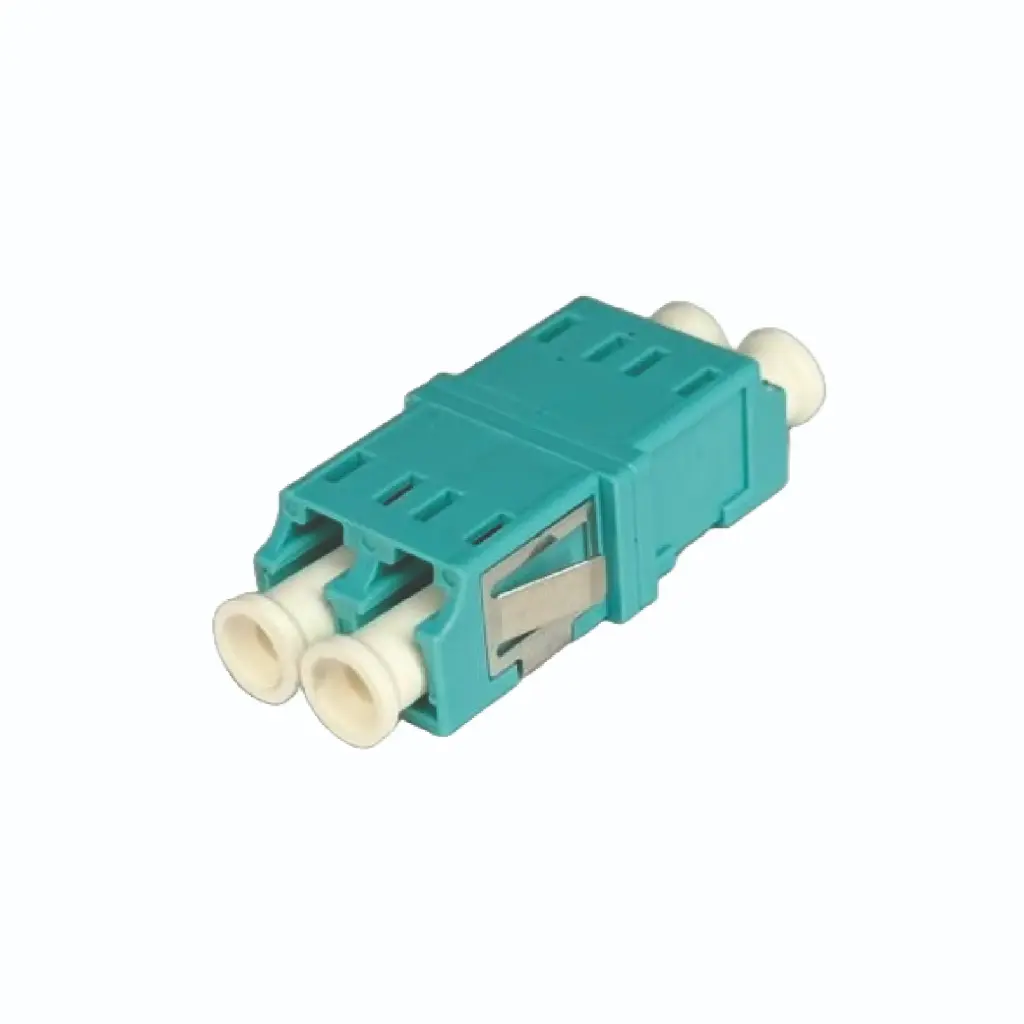 ADAPTADOR DUPLEX DE FIBRA LC OM3 SIN OREJAS 