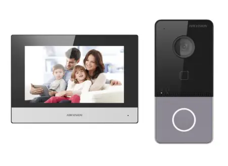 KIT HIK VISION DE VIDEOPORTERO IP, PANTALLA 7" TÁCTIL LECTOR TARJETA IP65