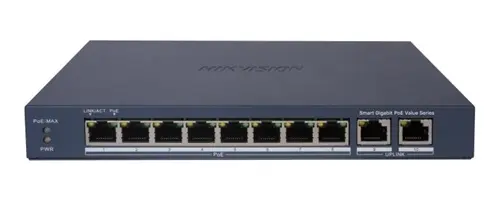 SWITCH HIK VISION 8 PUERTOS GB POE Y 2 PUERTOS RJ45 20 GBPS ADMINISTRABLE