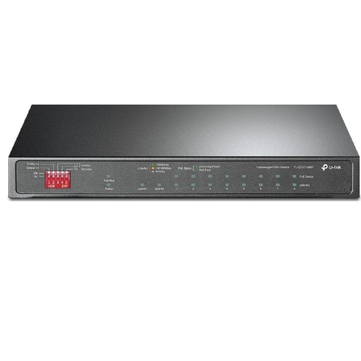 [0.0][TL-SG1210MP] TP-LINK SWITCH GIGABIT 10 PUERTOS POE+ 123W 1 PUERTO SFP