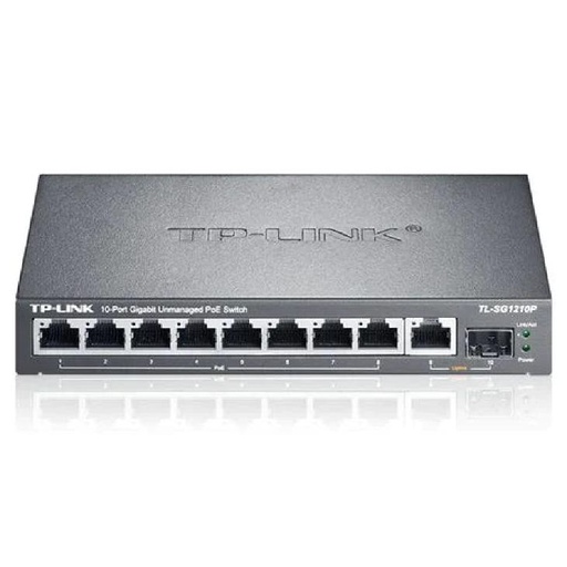 [0.0][TL-SG1210P] TP-LINK SWITCH GIGABIT 10 PUERTOS POE+ 63W 1 PUERTO ES SFP