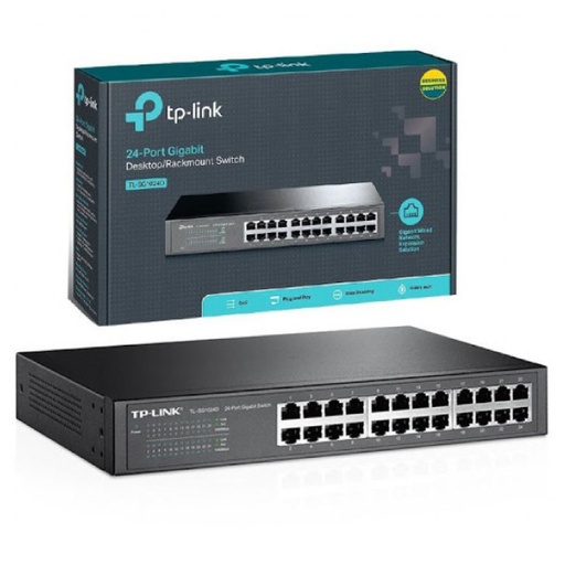 [TL-SG1024D] 24-Port Unmanaged Giga Rack 10/100/1000 Tp-Link