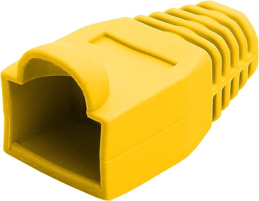 [9.0][BOT-050-YL] Bota Para Patch-Cord Rj-45 Amarillo Bolsa De 50