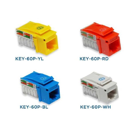 [708.0][KEY-60P-RD] Jack Cat6 Rojo Tekdata CERTIFICADO UL