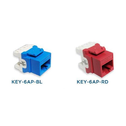 [4.0][KEY-6AP-BL] Jack Cat6A Tekdata AZUL CERTIFICADO UL