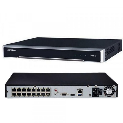 [DS-7616NI-Q2/16P] NVR HIKVISION 16 CH/ 16 POE 2 HDD H.265