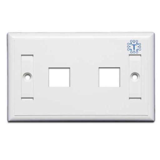 [944.0][FPI-002-WH] Placa Con Id 2 Pos Blanca