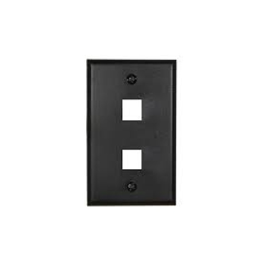 [85.0][FPI-002-BK] Placa Con Id 2 Pos Negra