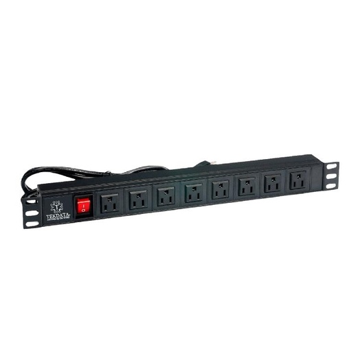 [191.0][REG-008R-BK] Regleta Tekdata 8 Salidas Para Rack