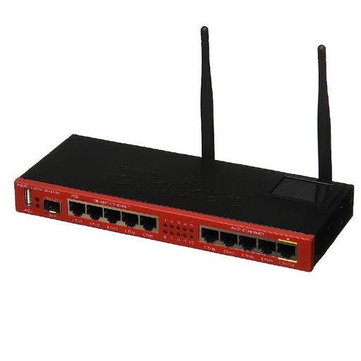 [MI-RB2011UIAS-2HND-I] RouterBoard Mikrotik  Atheros 74K Cpu 1xSfp 5XGbit wireless 2.4Ghz
