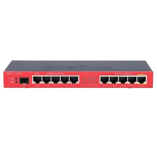 [MI-RB2011ILS-IN] RouterBoard Mikrotik  Atheros 74K Cpu 5X10/100 5XGbit Desktop Os L5 1 Sfp