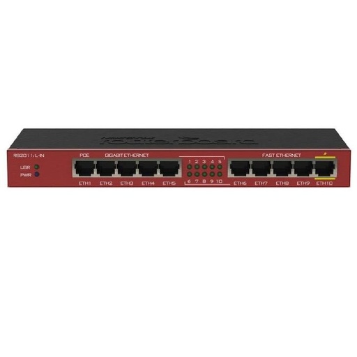 [MI-RB2011IL-IN] RouterBoard Mikrotik  Atheros 74K Cpu 5X10/100 5XGbit Desktop Os L5 no Sfp
