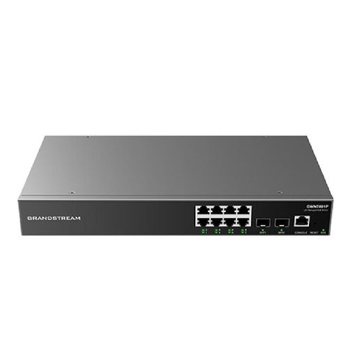 [GWN7801P] SWITCH GRANDSTREAM 8PUERTOS GIGABIT POE+ 150W L2 +2 SFP