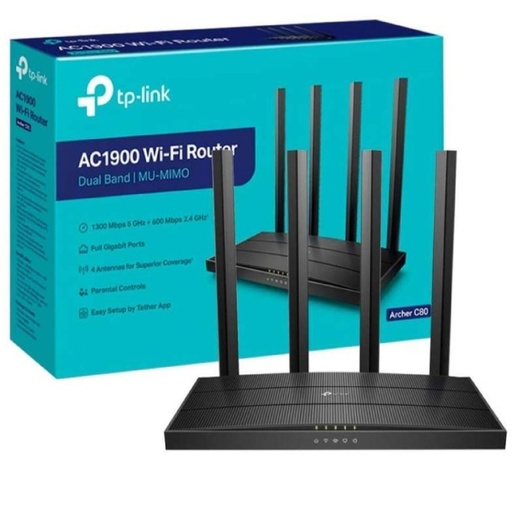 [0.0][ARCHER-C80] TP-LINK WIFI DUAL BAND GIGABIT ROUTER AC 1900