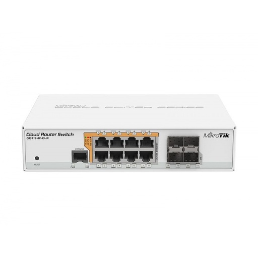 [0.0][MI-CRS112-8P-4S-IN] Mikrotik CRS112-8P-4S-IN 8x Gigabit Ethernet Smart Switch with PoE-out, 4x SFP