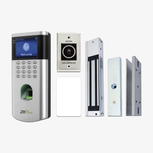 [LF10-KIT] ZK-TECO KIT LF10 CONTROL DE ACCESO, BOTON NO TOUCH E IMAN 300